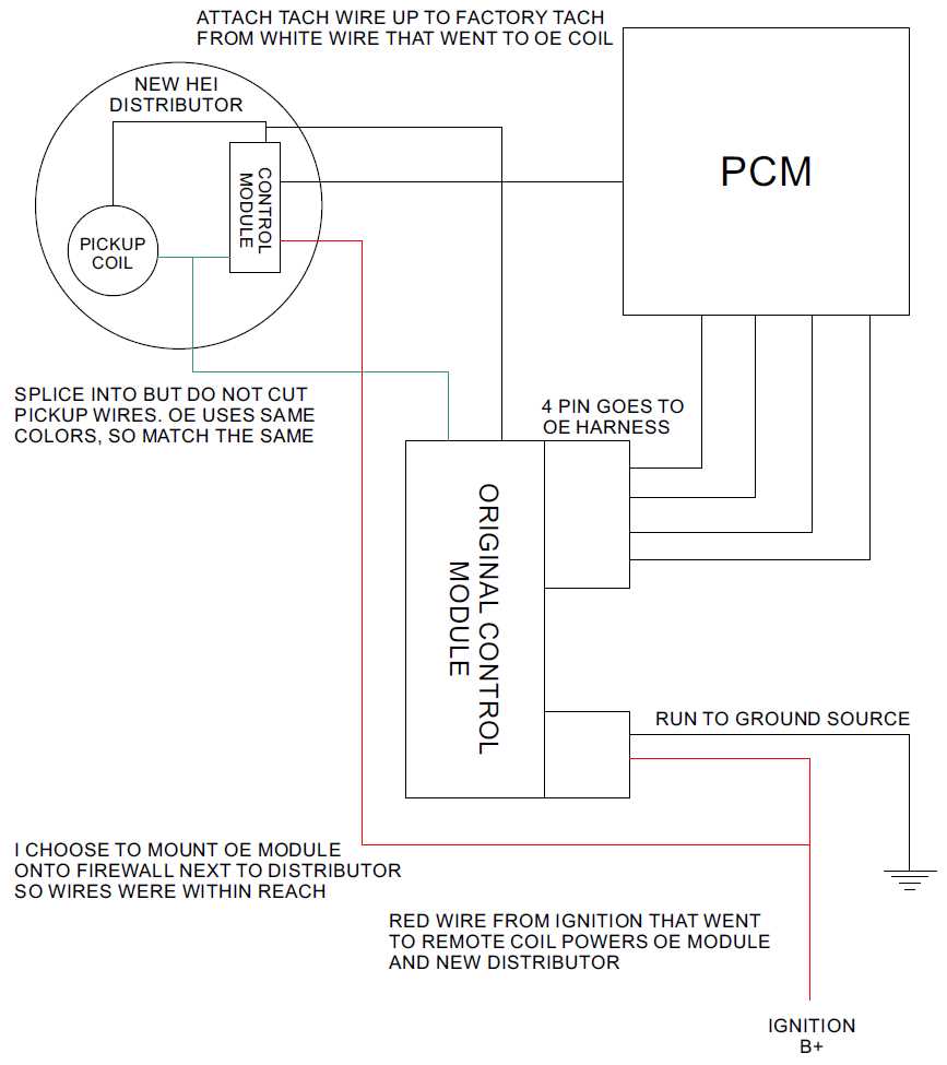 chevy 350 hei distributor wiring diagram