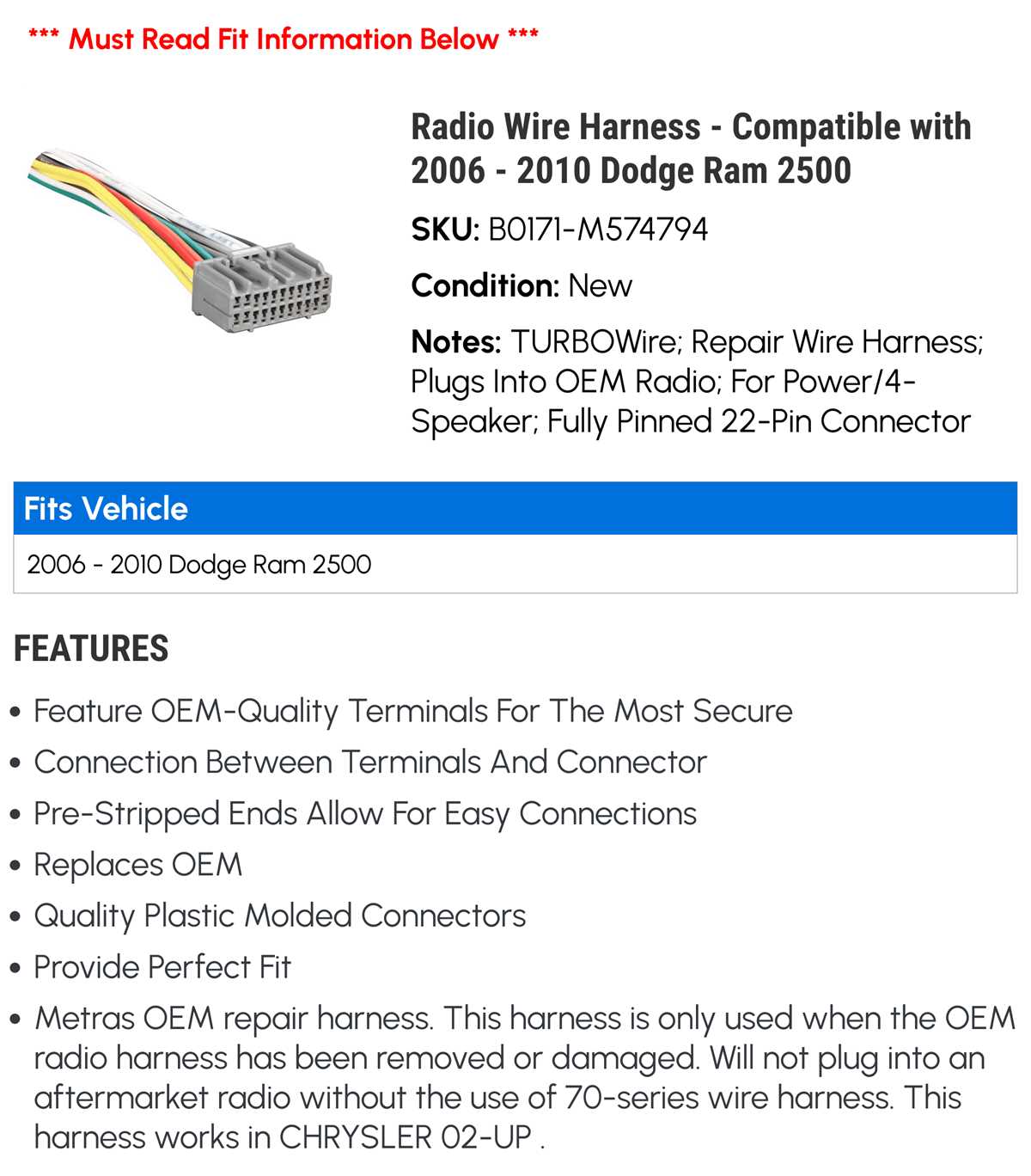 aftermarket radio wiring harness diagram