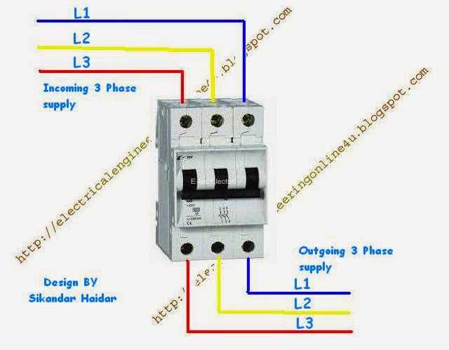 circuit breaker connection diagram