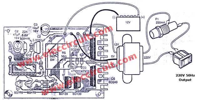 circuit diagram dc to ac converter