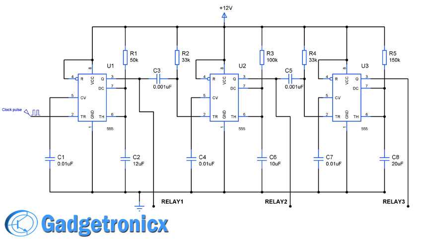 circuit diagram for 555 timer
