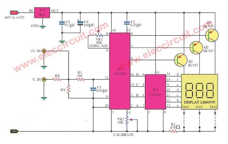 voltmeter on circuit diagram