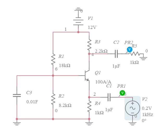 common base amplifier schematic diagram
