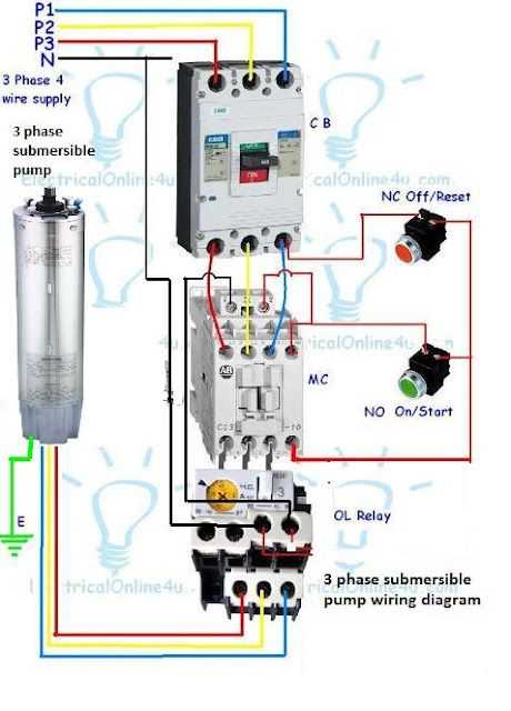 3 phase water pump control panel wiring diagram