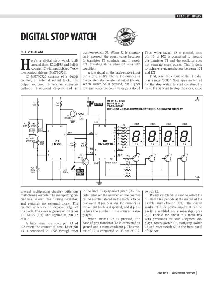 stopwatch circuit diagram