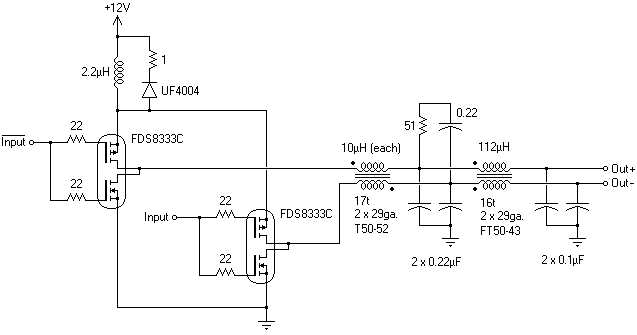 d class amplifier circuit diagram