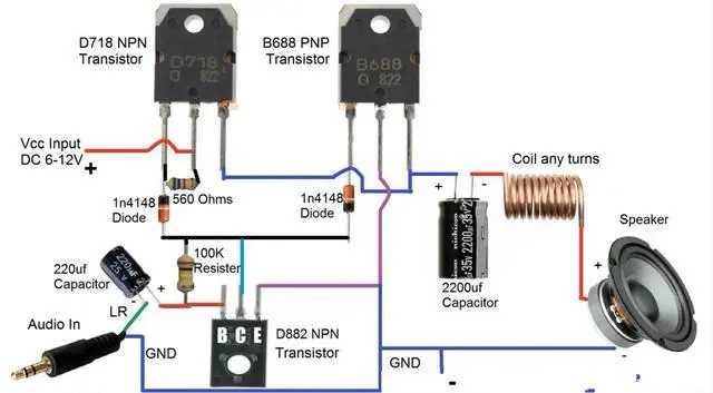 d718 transistor circuit diagram