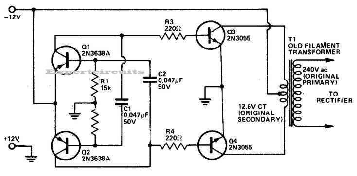 dc to ac converter circuit diagram