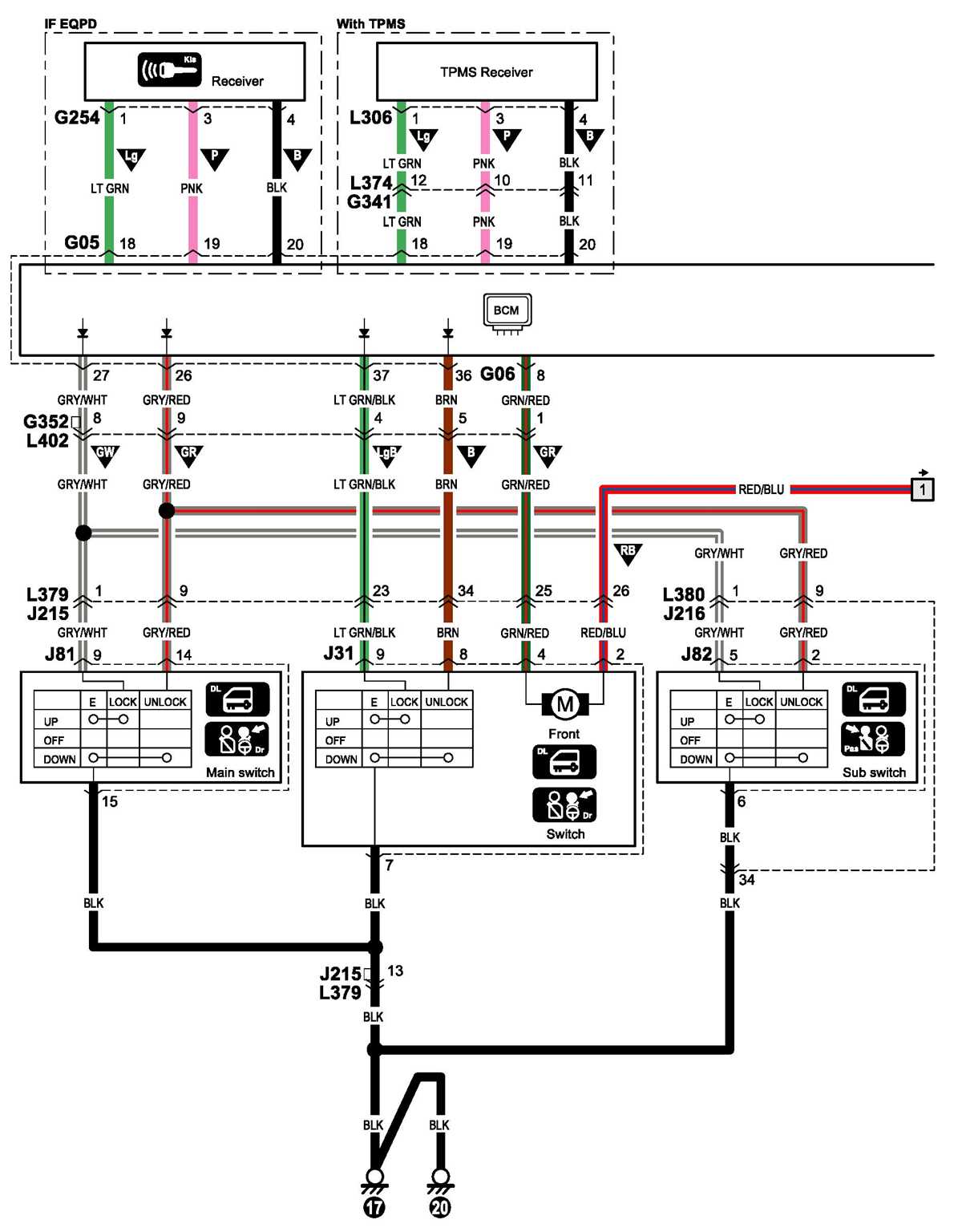 power door lock wiring diagram