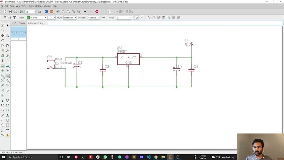 how to place a part in eagle schematic diagram