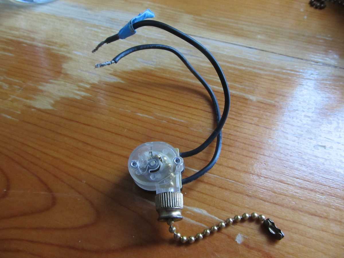 schematic diagram on install pull chain lights