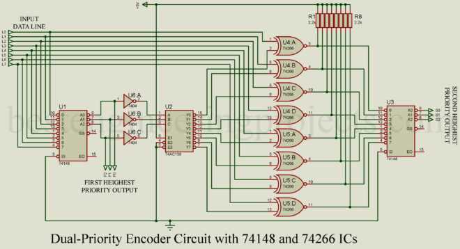 digital logic design projects with circuit diagram