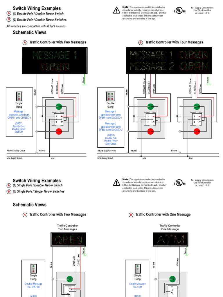 double pole switch circuit diagram
