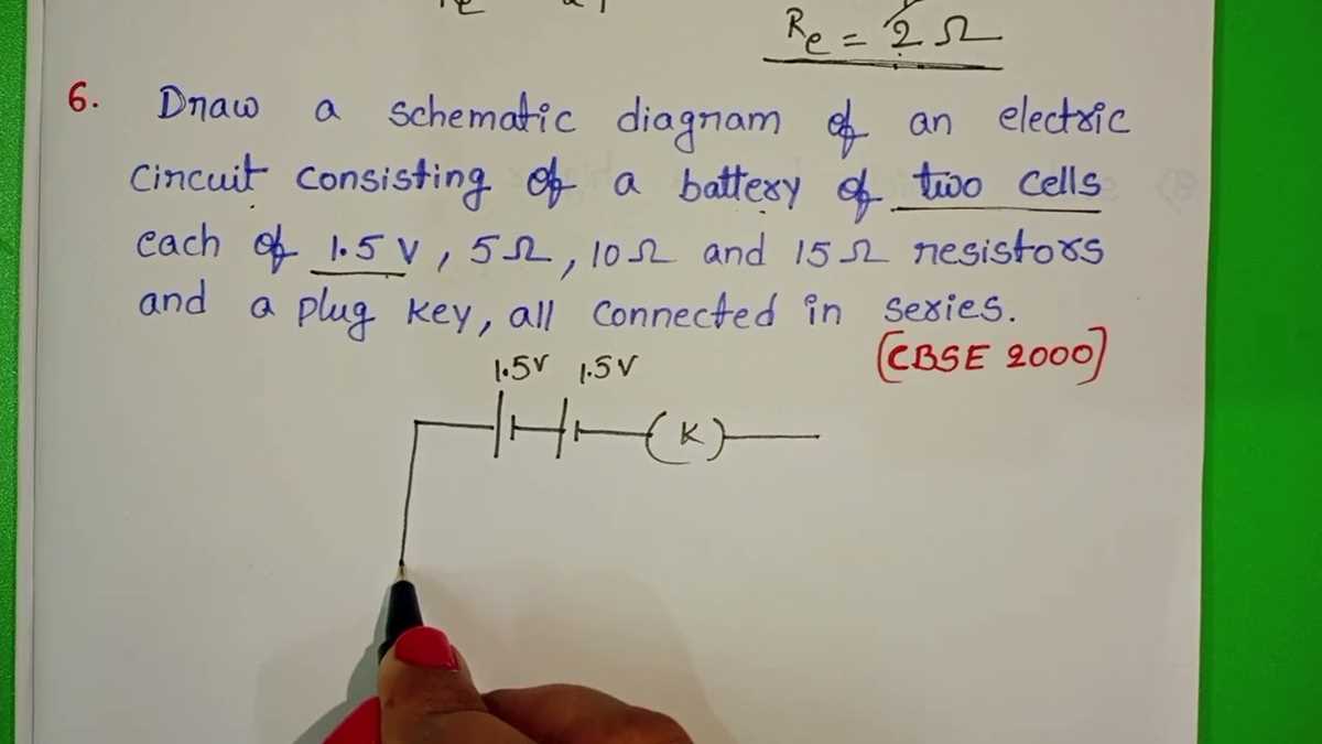 draw a schematic diagram of a 4 ohm resistor in series