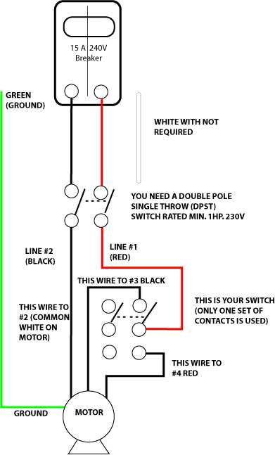 230 460 motor wiring diagram