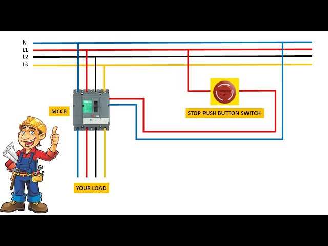 wiring diagram for shunt trip breaker