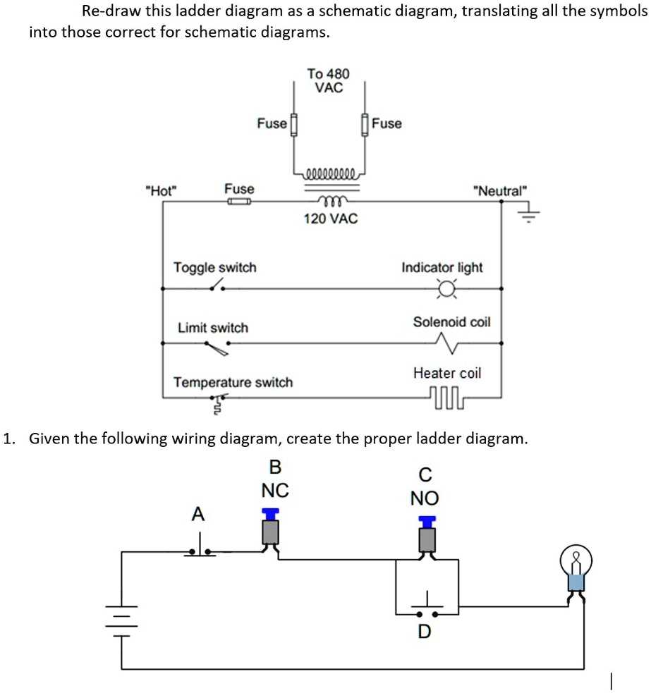 how to make a ladder diagram from a wiring schematic