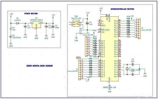 microcontroller schematic diagram
