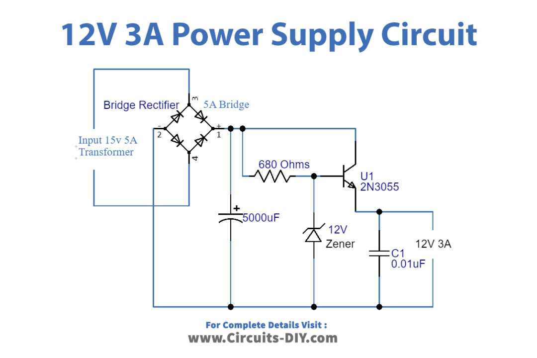 2n3055 transistor power amplifier circuit diagram