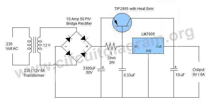lm7805 circuit diagram