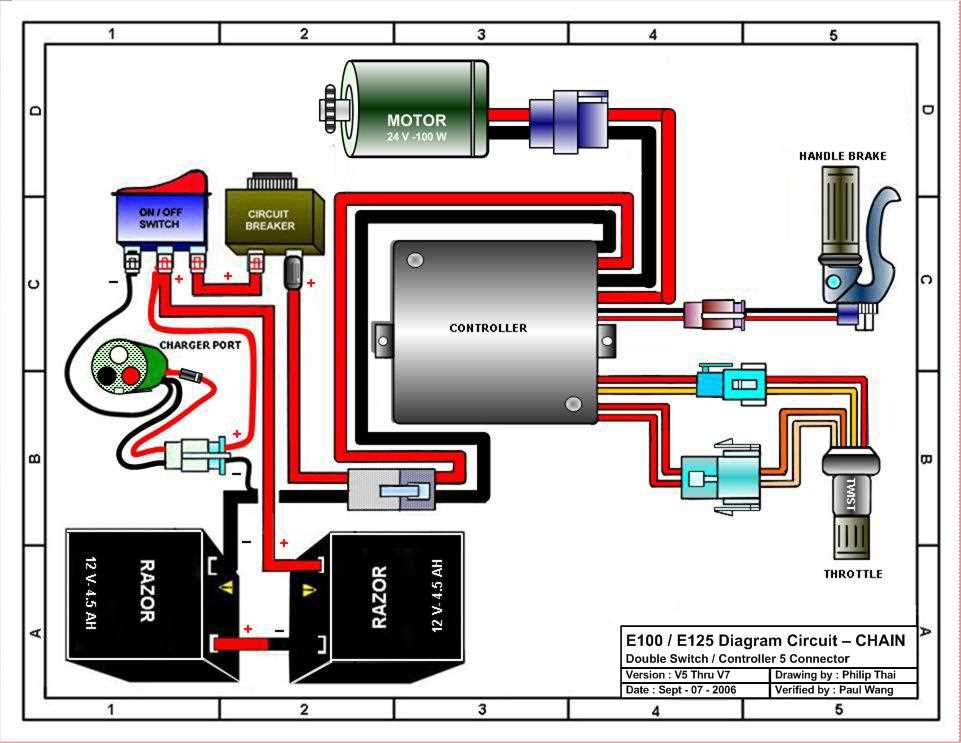 electric scooter key switch wiring diagram