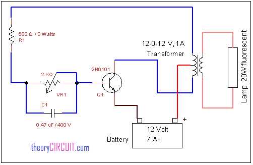 emergency light system circuit diagram