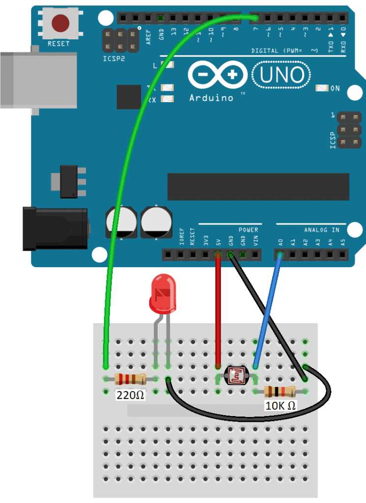 arduino and led lights schematic diagram