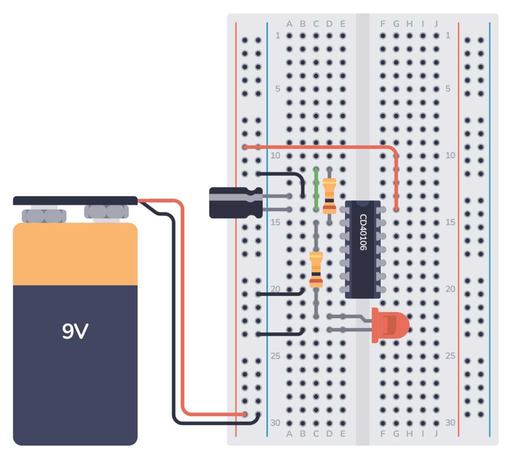 led circuit diagram positive negative