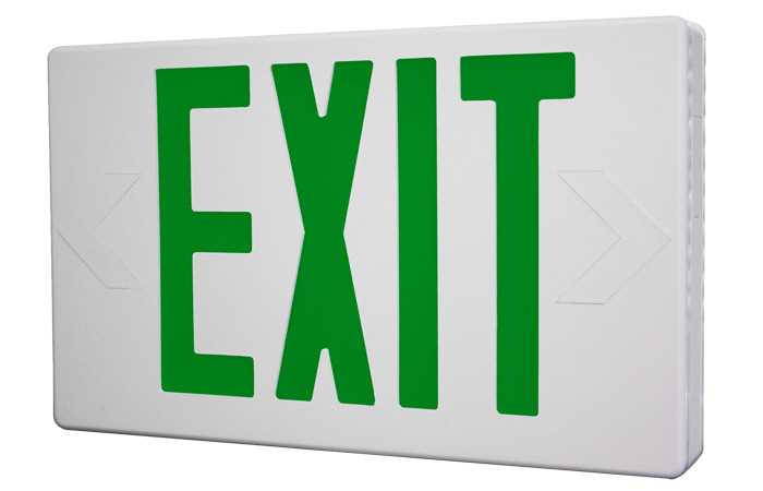 exit sign wiring diagram with battery