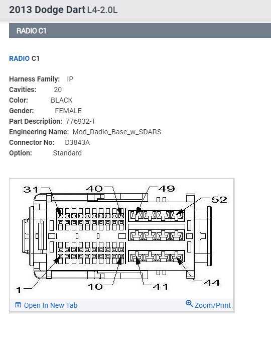 2016 dodge dart stereo wiring diagram