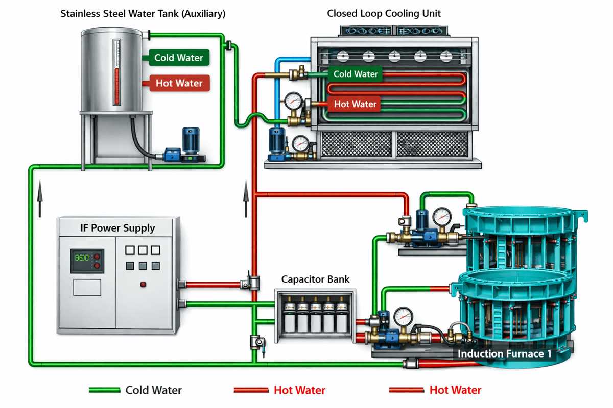 induction furnace schematic diagram