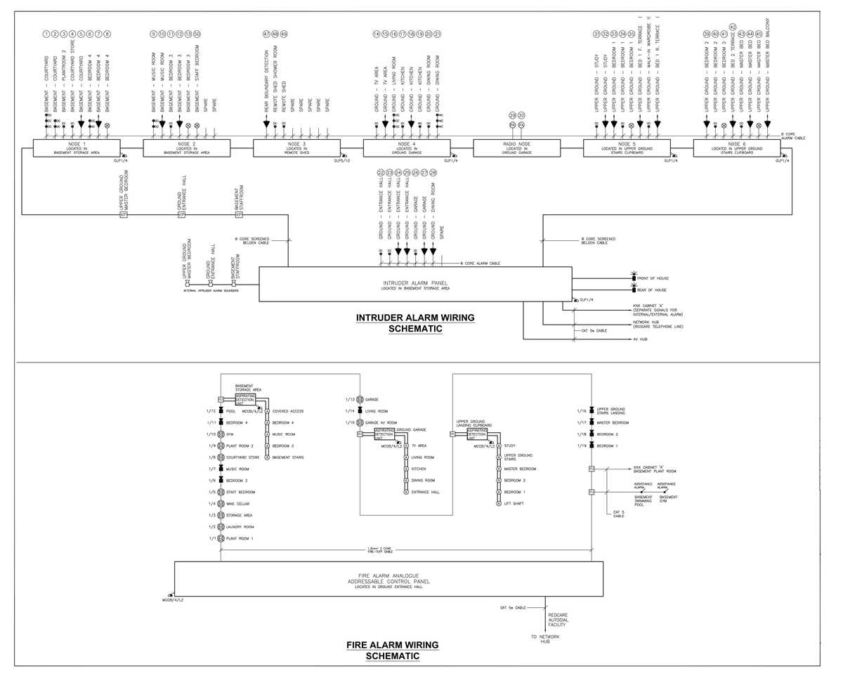 fire alarm schematic diagram