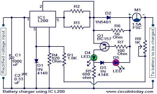 18v battery charger circuit diagram