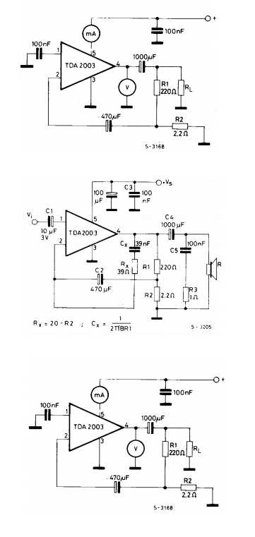 tda2003 bridge amplifier circuit diagram