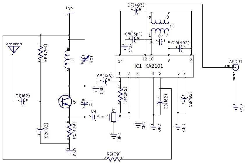 am/fm radio circuit diagram