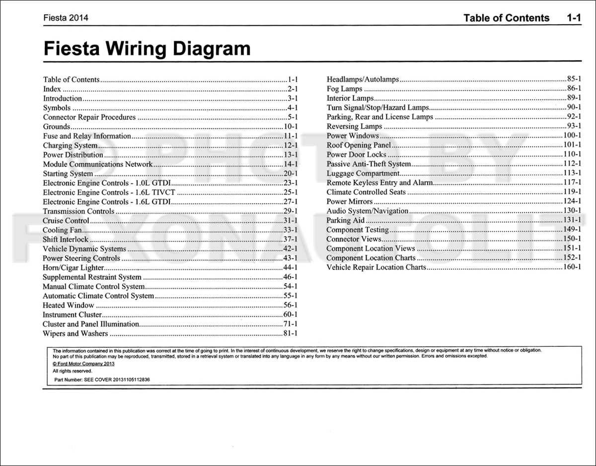 ford fiesta 2014 hatchback schematic diagram