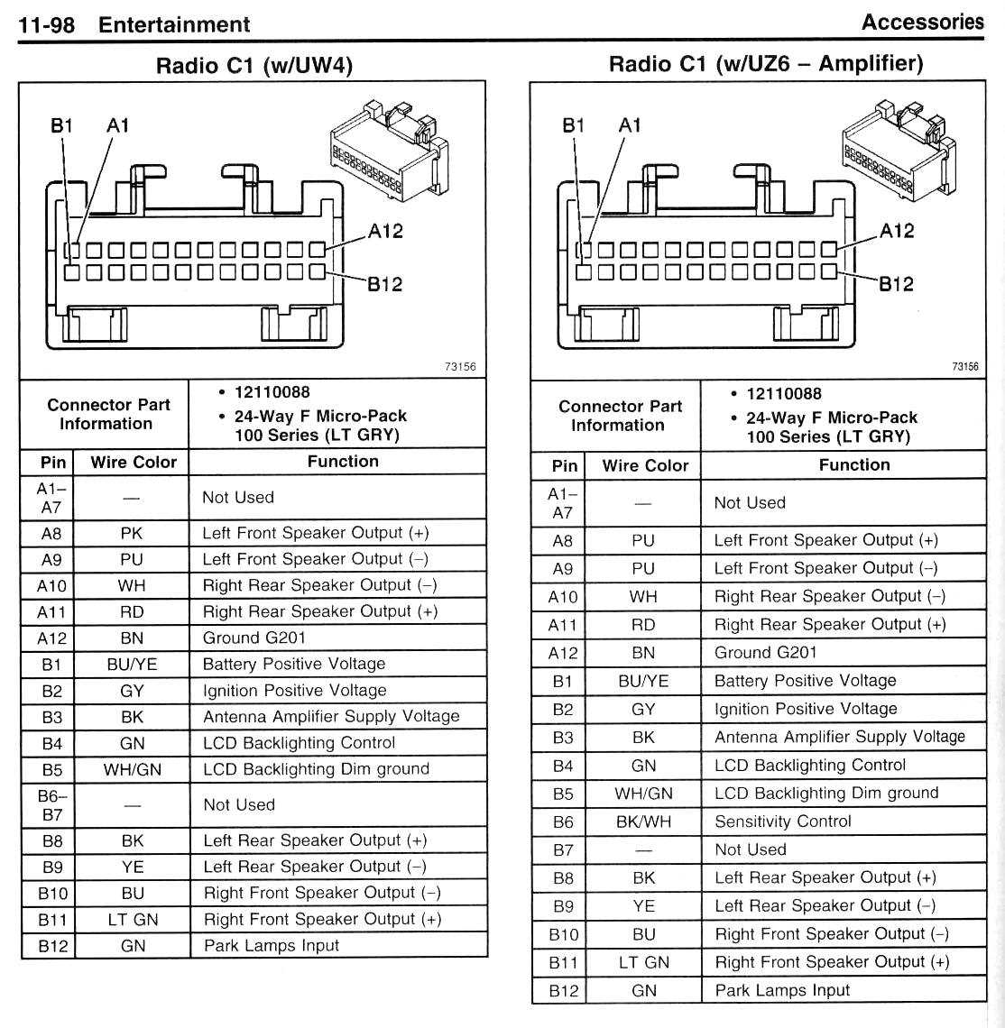 2005 pontiac vibe radio wiring diagram