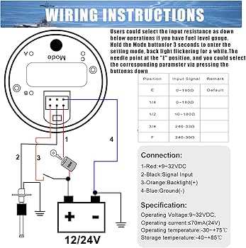 fuel gauge wiring diagram for boat