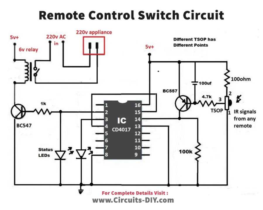 remote control switch circuit diagram