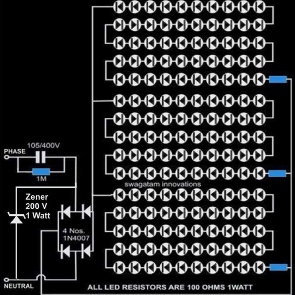 led tube circuit diagram