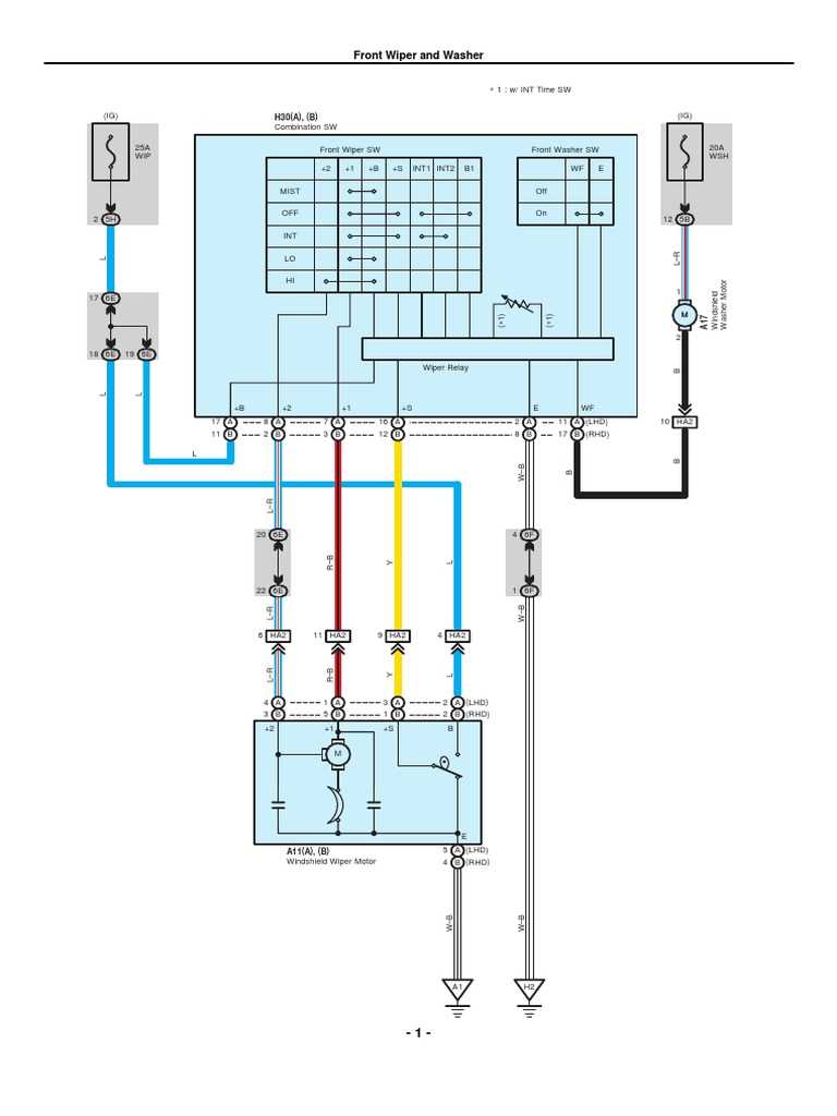 car wiper motor wiring diagram