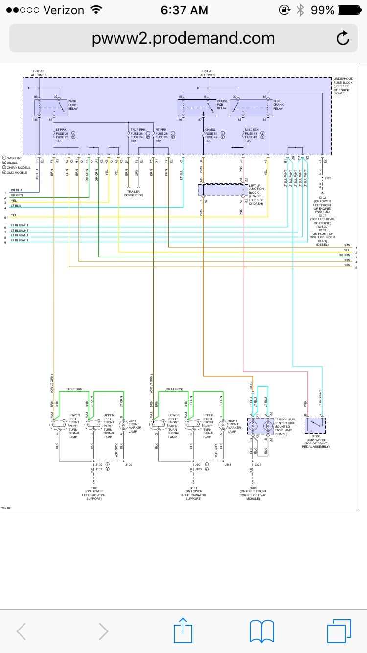 gm brake light switch wiring diagram