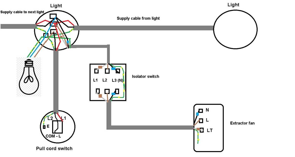 bathroom fan wiring diagram