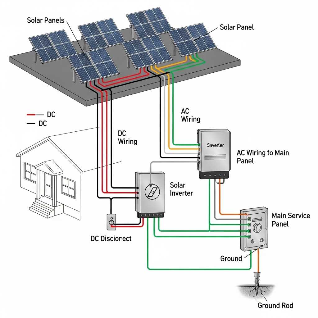 solar power inverter wiring diagram