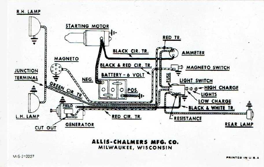 tractor ammeter wiring diagram