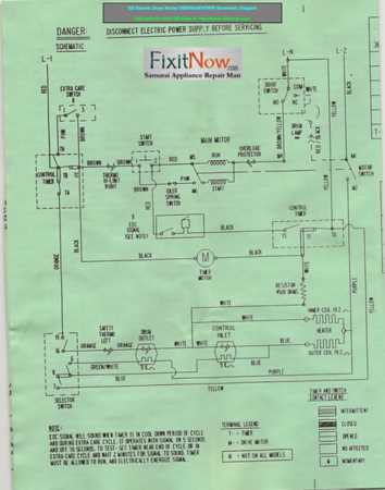 clothes dryer schematic diagram