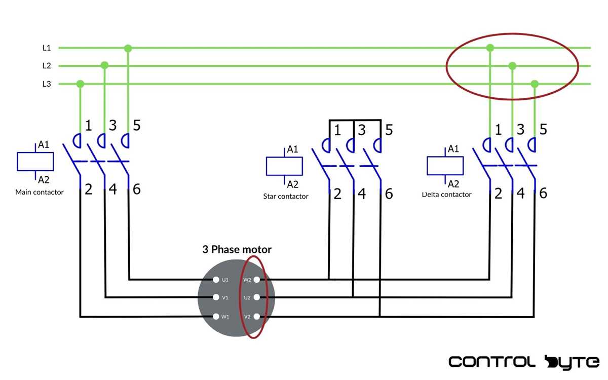 automatic star delta starter schematic diagram