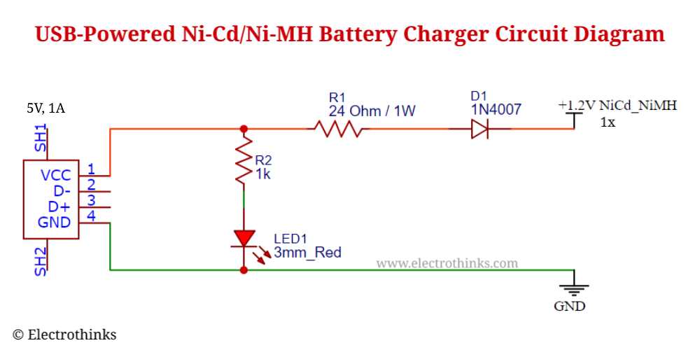 nicd battery charger circuit diagram