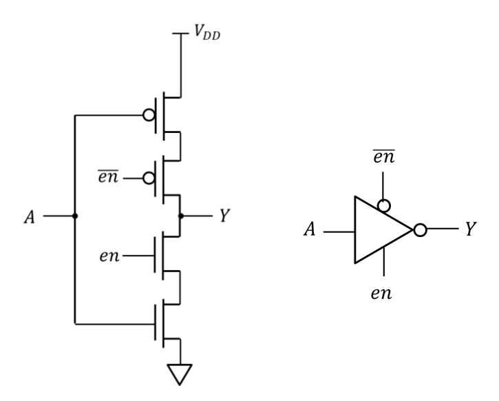 tri state buffer circuit diagram