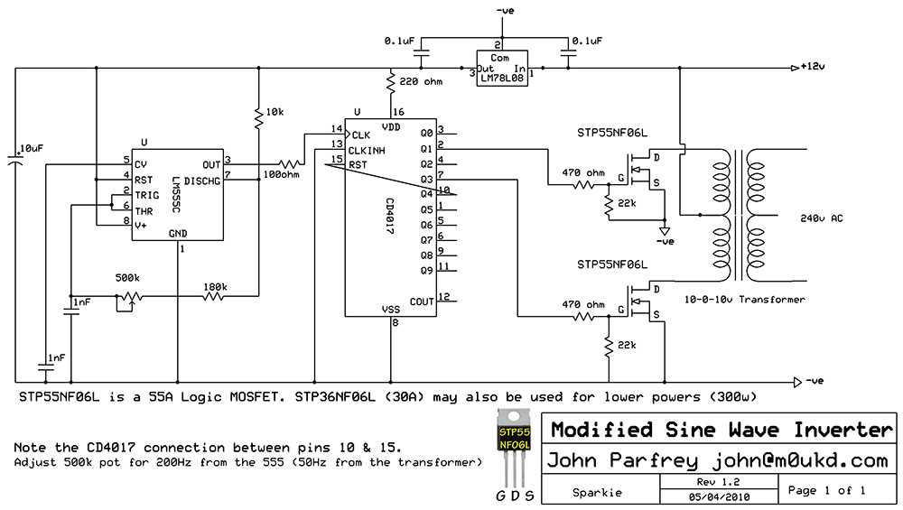 555 inverter circuit diagram